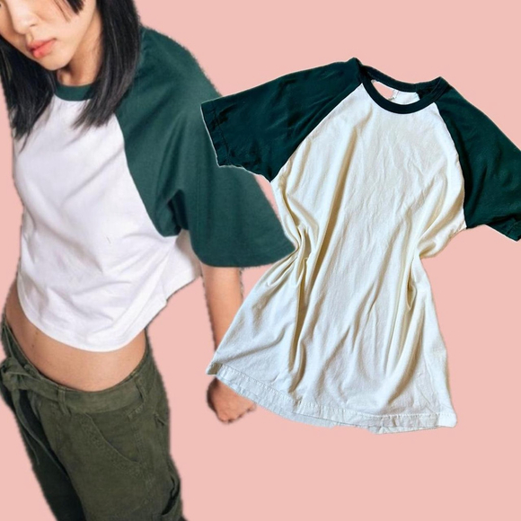 Men’s Raglan Baseball Tee - Size S - Picture 1 of 7